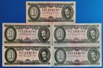 1949-1975-ig 5 db-os 10 Forint sor F-F+ - Image 2