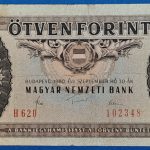 1980.09.30.  50 Forint F "H" betűjel RITKÁBB