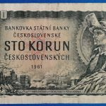 1961. 100 Korun F Szlovák bélyeggel