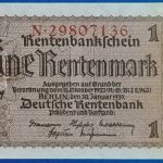 1937.  1 Rentenmark UNC