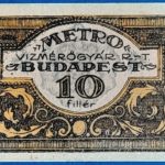 1920.   10 fillér UNC "METRO" vízmérőgyár RT
