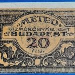 1920.   20 fillér UNC "METRO" vízmérőgyár RT
