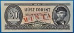1975.10.28.  20 Forint   UNC "MINTA" perforácIóval