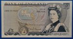 Brit 5 fontos bankjegy előoldala - II. Erzsébet királynő