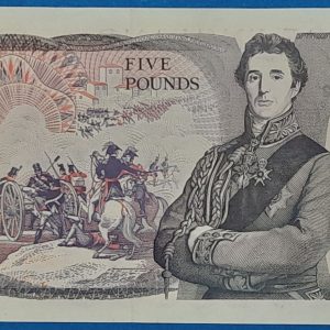 Brit 5 fontos bankjegy hátoldala - Wellington hercege