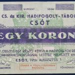 Csót 1916. 1 Korona UNC