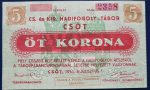 Csót 1916. 5 Korona EF