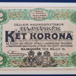 Hajmáskér  1916. 2 Korona UNC