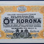Hajmáskér  1916. 5 Korona UNC