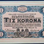 Hajmáskér  1916. 10 Korona UNC Gruber felülbélyegzéssel
