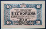 Hajmáskér  1916. 10 Korona UNC Gruber felülbélyegzéssel