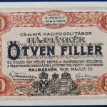 Hajmáskér  1916. 50 Fillér UNC