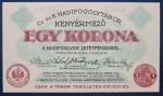 Kenyérmező  1916. 1 Korona UNC