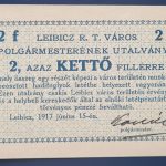 Leibicz 1916. 2 Fillér UNC sorszám nélkül, aláírással