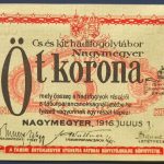 Nagymegyer 1916. 5 Korona UNC