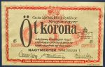 Nagymegyer 1916. 5 Korona UNC