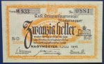 Nagymegyer 1916. 20 Fillér UNC - Image 2