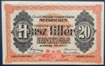 Nezsideren 1916. 20 Fillér UNC