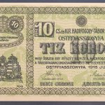 Ostffyasszonyfa 1916. 10 Korona UNC