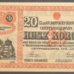 Ostffyasszonyfa 1916. 20 Korona UNC