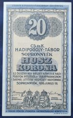 Sopronnyék 1916. 20 Korona UNC