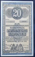 Sopronnyék 1916. 20 Korona UNC - Image 2