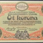 Zalaegerszeg 1916. 5 Korona UNC