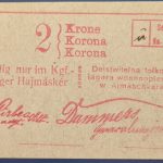 Hajmáskér  1916. 2 Korona UNC