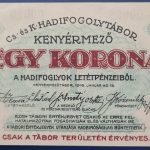 Kenyérmező  1916. 1 Korona UNC