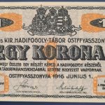Ostffyasszonyfa 1916. 1 Korona UNC