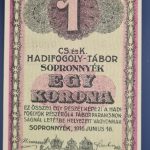 Sopronnyék 1916. 1 Korona UNC