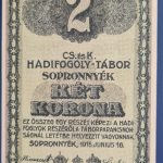 Sopronnyék 1916. 2 Korona UNC