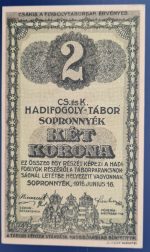 Sopronnyék 1916. 2 Korona UNC
