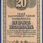 Sopronnyék 1916. 20 Korona UNC