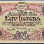 Zalaegerszeg 1916. 1 Korona UNC