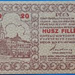 1919. 20 Fillér UNC Pécs város