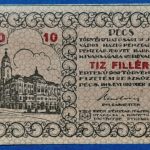 1919. 10 Fillér UNC Pécs város