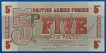 Brit katonai 5 pence utalvány előoldala - Armed Forces Special Voucher