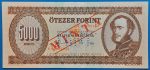 5.000 Forint UNC "MINTA" perforációval, H betűjel előoldal
