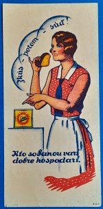 Régi csehszlovák "Sana" margarin számolócédula GOTTO NUMIZMATIKA