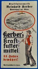 "Kerber Kraftfutter": Antik Osztrák Takarmány Számolócédula GOTTO