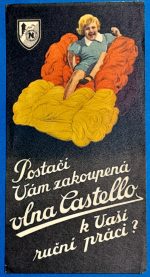 "Castello" gyapjú: 1930-as évekbeli cseh számolócédula GOTTO