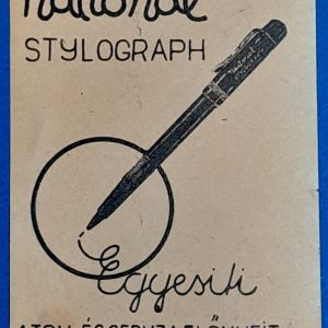 "National Stylograph" töltőtoll számolócédula – Retro reklám GOTTO