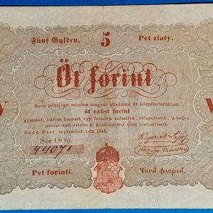 Az 1848-as Szabadságharc Pénze: Az 5 Forintos Kossuth-bankó GOTTO