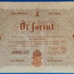 5 Forint 1848, Buda-Pest – Barna nyomat (Kossuth-bankó) GOTTO