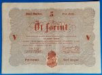 Kossuth-bankó 5 Forint (1848) – Piros nyomatos változat GOTTO