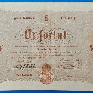 5 Forint 1848 - Kossuth-bankó (Barna nyomattal) GOTTO NUMIZMATIKA