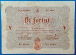 Kossuth-bankó 5 Forint (1848) – Piros nyomatos változat GOTTO