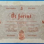 Kossuth-bankó 5 Forint (1848) – Piros nyomatos változat GOTTO