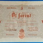 Kossuth-bankó 5 Forint (1848) – Piros nyomatos változat GOTTO